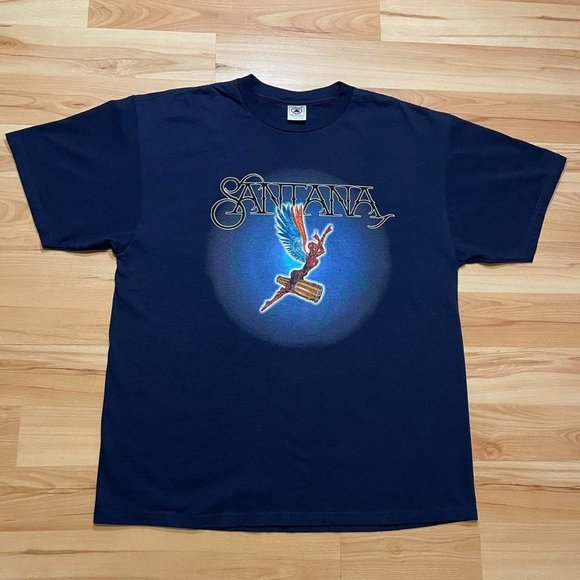 Vintage 90s Santana Supernatural double sided rock band deadhead tshirt - Picture 1 of 7